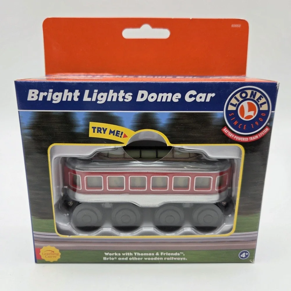 Lionel Wooden Railway Bright Lights Dome Car & Cling-Clang Coal Car ‎   NEW